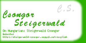 csongor steigerwald business card